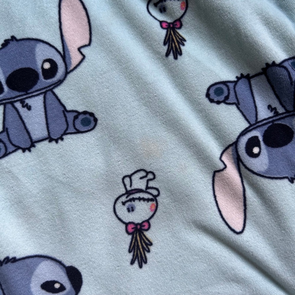 Disney Lilo & Stitch Aqua Ethereal Pajama Set 3X Henley Top Jogger Pants - Picture 4 of 10